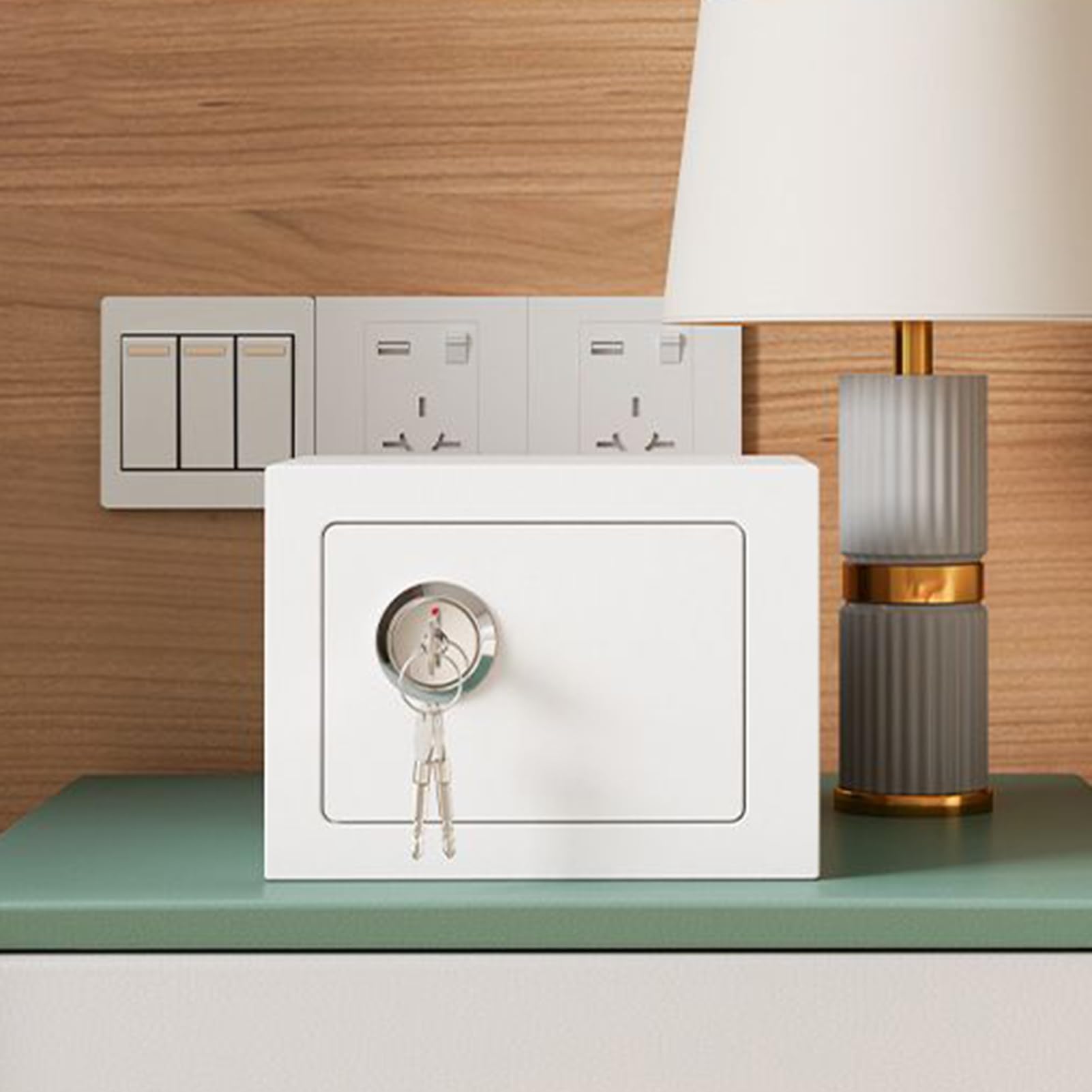 Scatola con serratura meccanica – Cassetta porta denaro ignifuga per appartamento viaggio hotel casa documenti