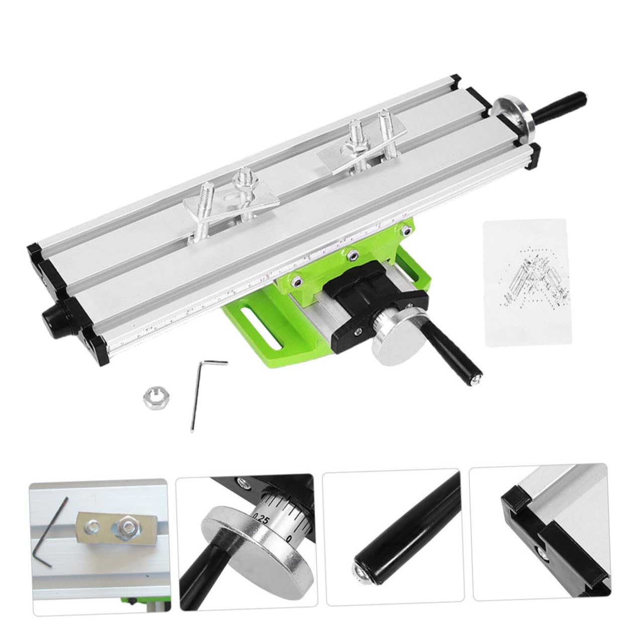 Mesa de Trabajo de Fresado Multifunción para Mini Taladro Verde