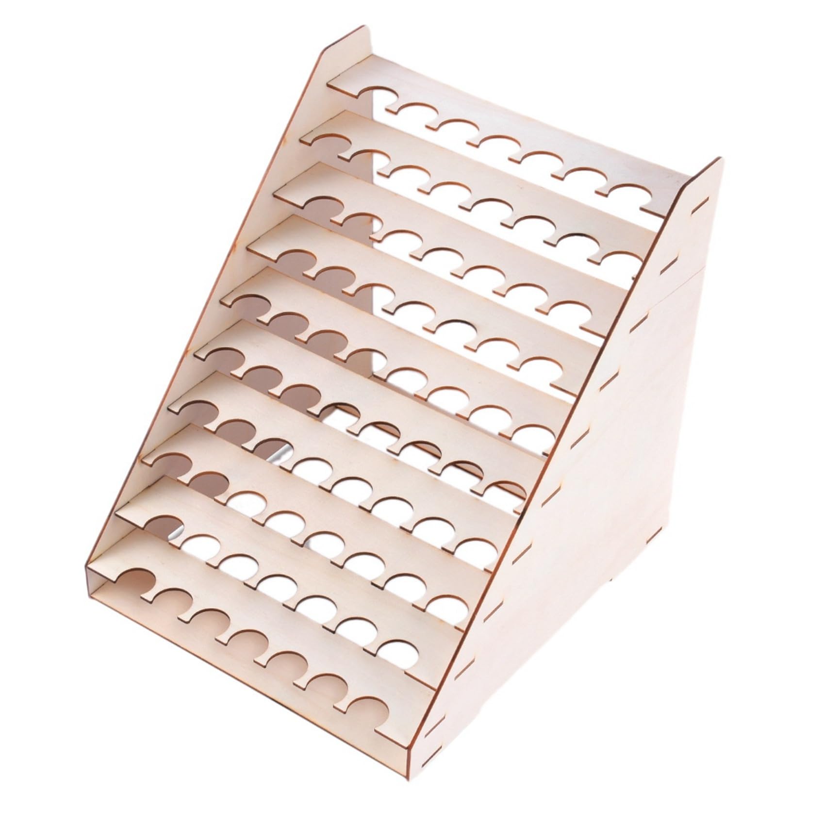 CTRLZS Wooden Organizer Tattoo Paint Bottles Display Rack Brushes Holder Stand Epoxy Microblading Storage Model Tool #1