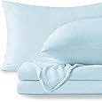 Elegant Comfort Luxuriously Soft 4-Piece Velvet Plush Flannel Sheet Set - Premium Quality - Cozy Warm, Anti-Static, Non Pilling Fuzzy Velvet Flannel Fleece Deep Pocket Sheet Set - Queen, Denim Blue