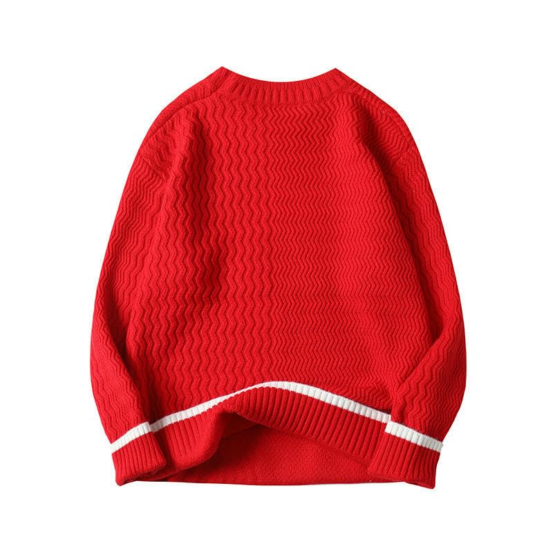 Pull décontracté en tricot homme col rond de qualité supérieure