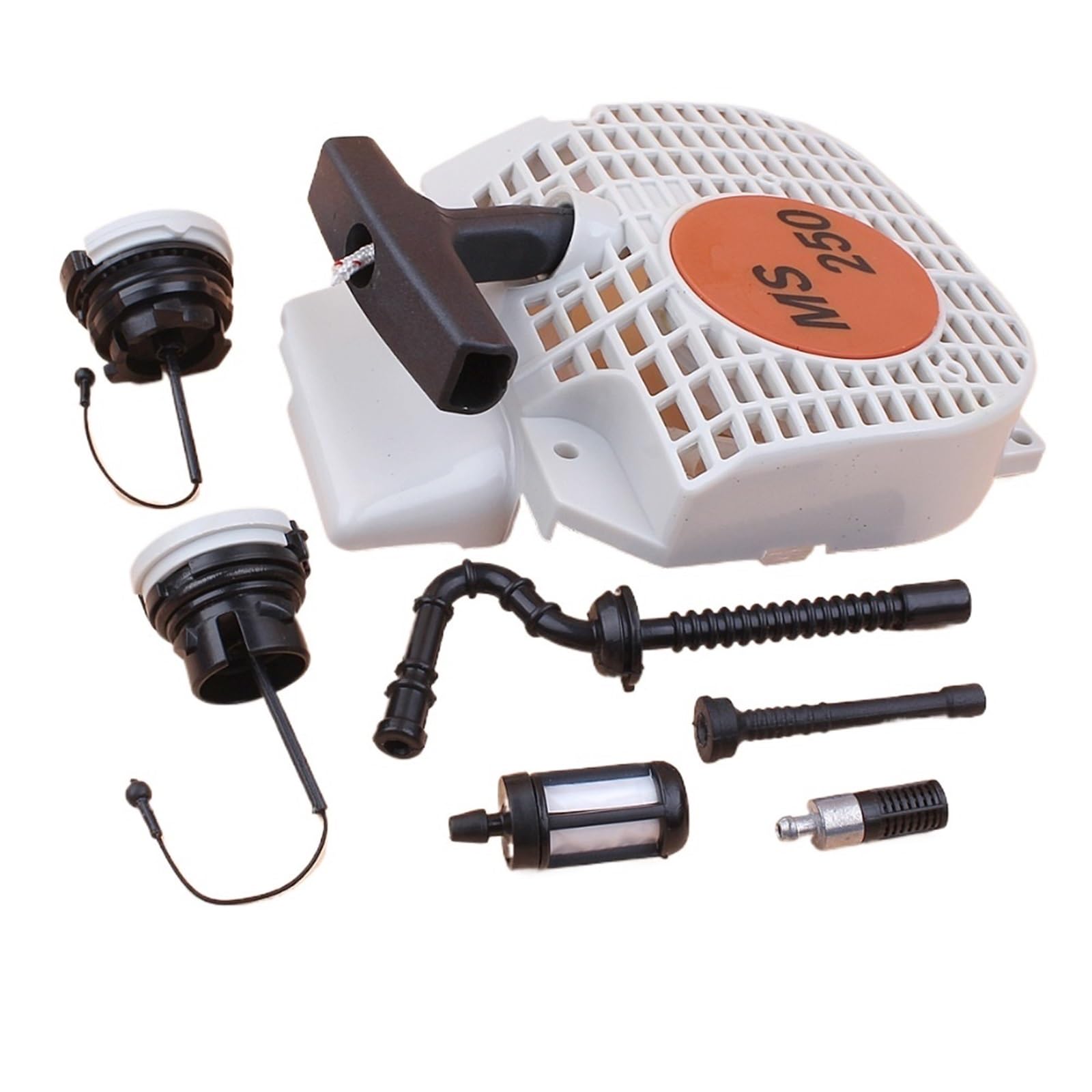 Kit de filtro de manguera y tapa de tanque de combustible y aceite de arranque de retroceso for motosierra S/T/I/H/L MS210 MS230 MS250 MS 250 230 210