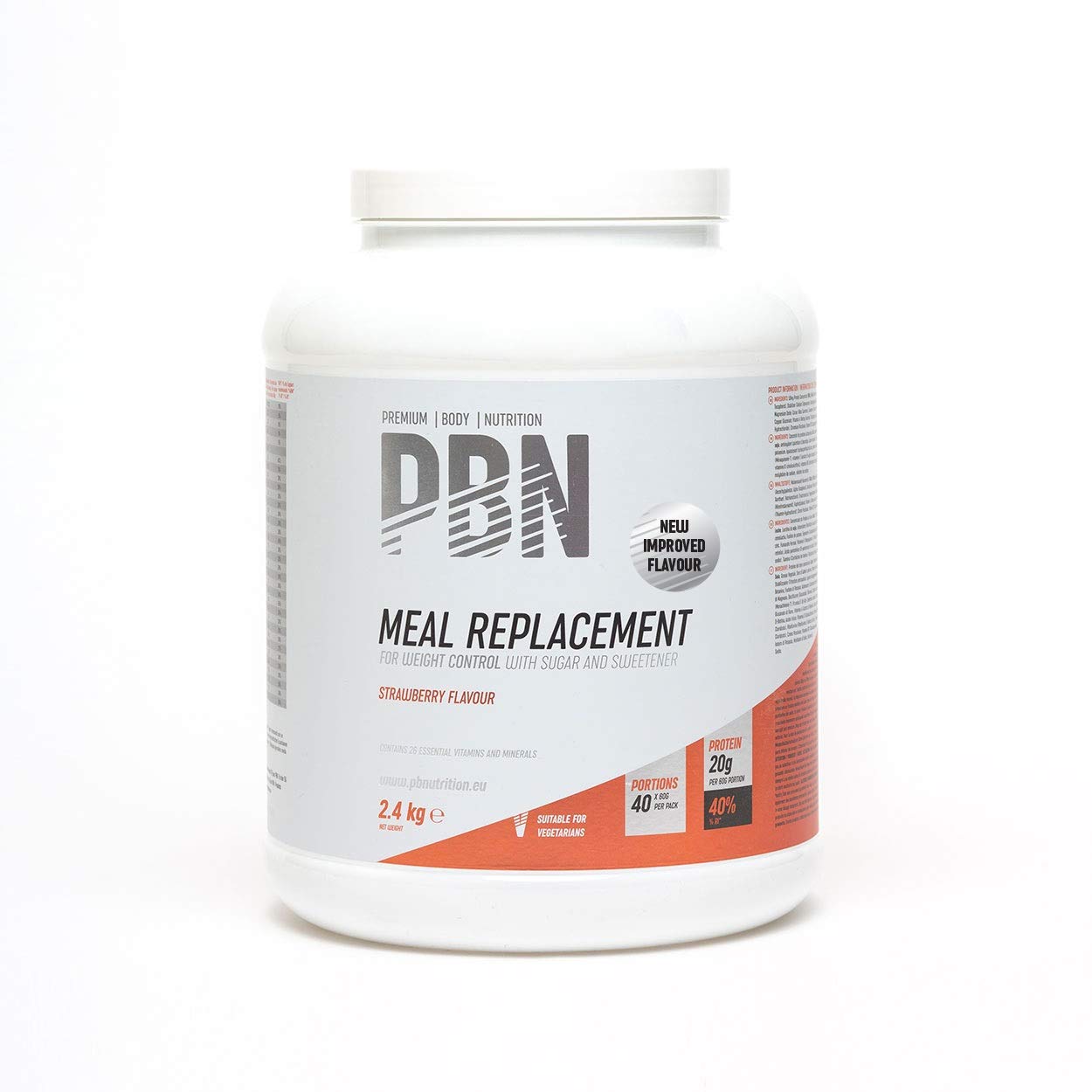 PBN - Premium Body Nutrition Meal Replacement 2.4Kg Strawberry, New Improved Flavour