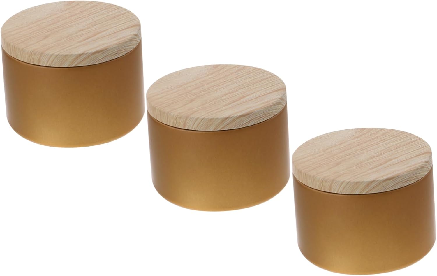 3pcs Iron Candle Jars Lids for Candle Making Empty Iron Tins for Scented Home Decor and Wedding Favors