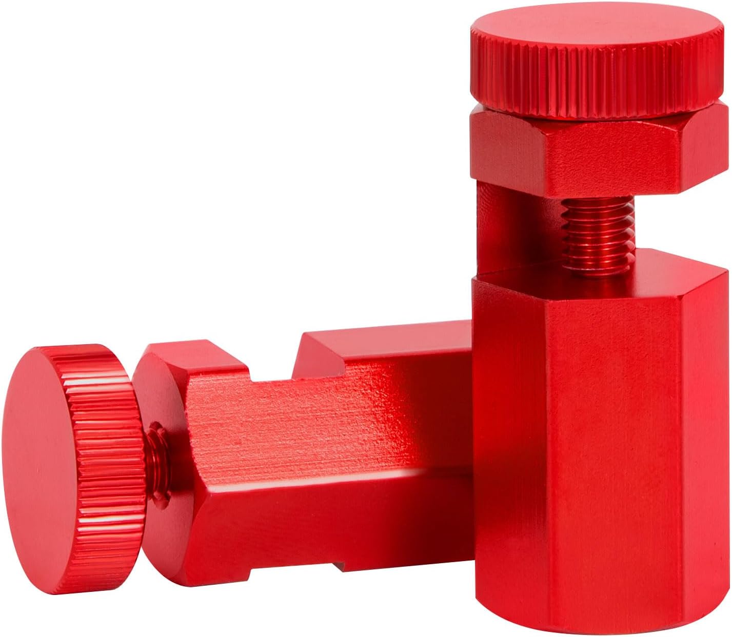 Tall Stair Gauges for Framing Square with Holder and Carabiner Stair Guage Knobs Tool for Circular Saw,Stair Guides Perfect for Rafter Gauge Clamps Bright Red Set