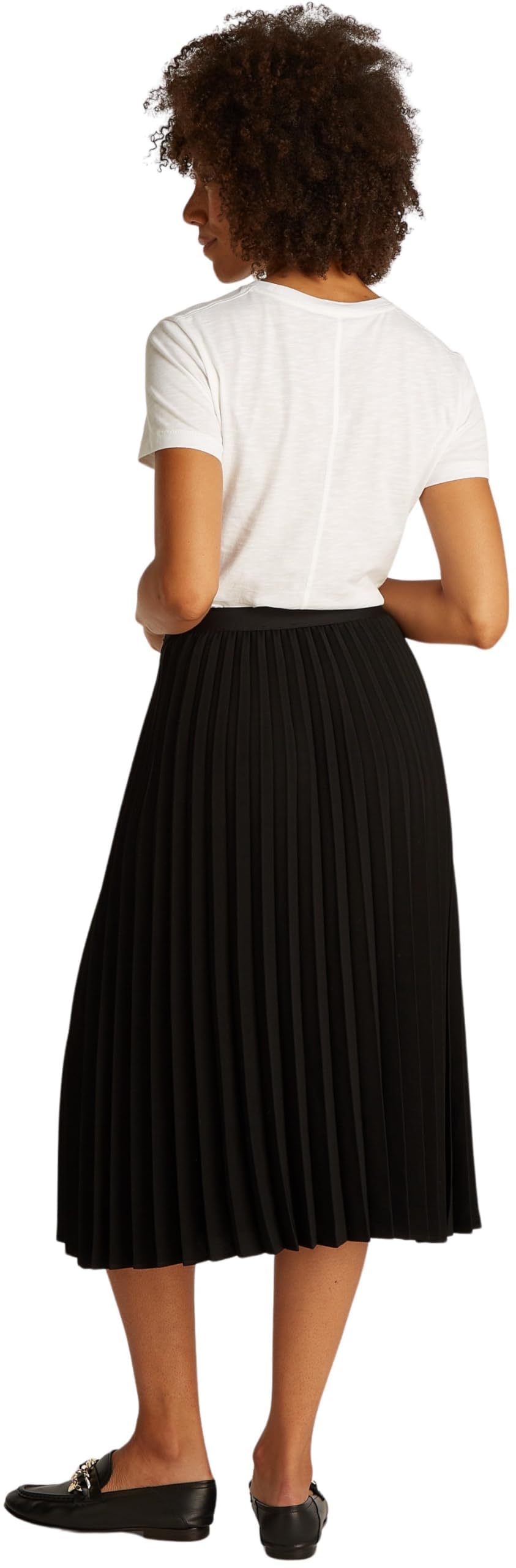 Tommy Hilfiger Fluidowa plisowana spódnica midi WW0WW43886 damska, Czarny, 38