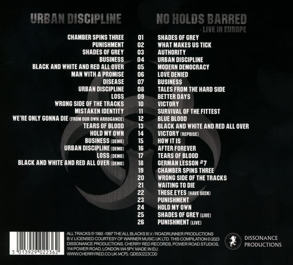 Urban Discipline / No Holds Barred-Live in Europe