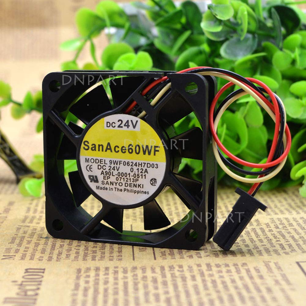 DNPART Fan Compatible for SanAce60WF 9WF0624H7D03 A90L-0001-0511 24V 0.12A Cooling Fan
