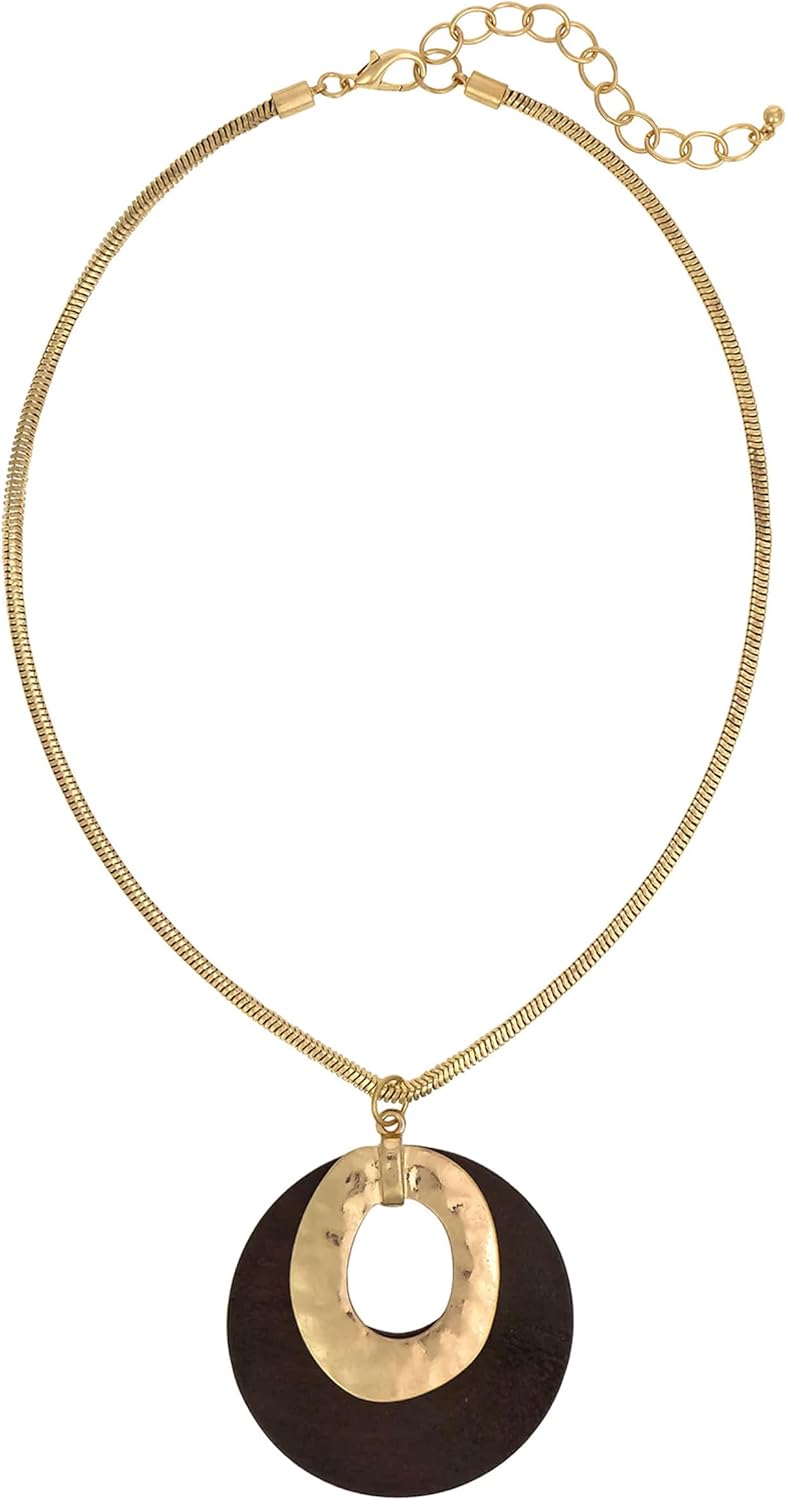Jewelry Herringbone Necklace for Women, Gold Necklace Chain with Sculptural Pendant, Elegant & Simple Non-Tarnish Chain
