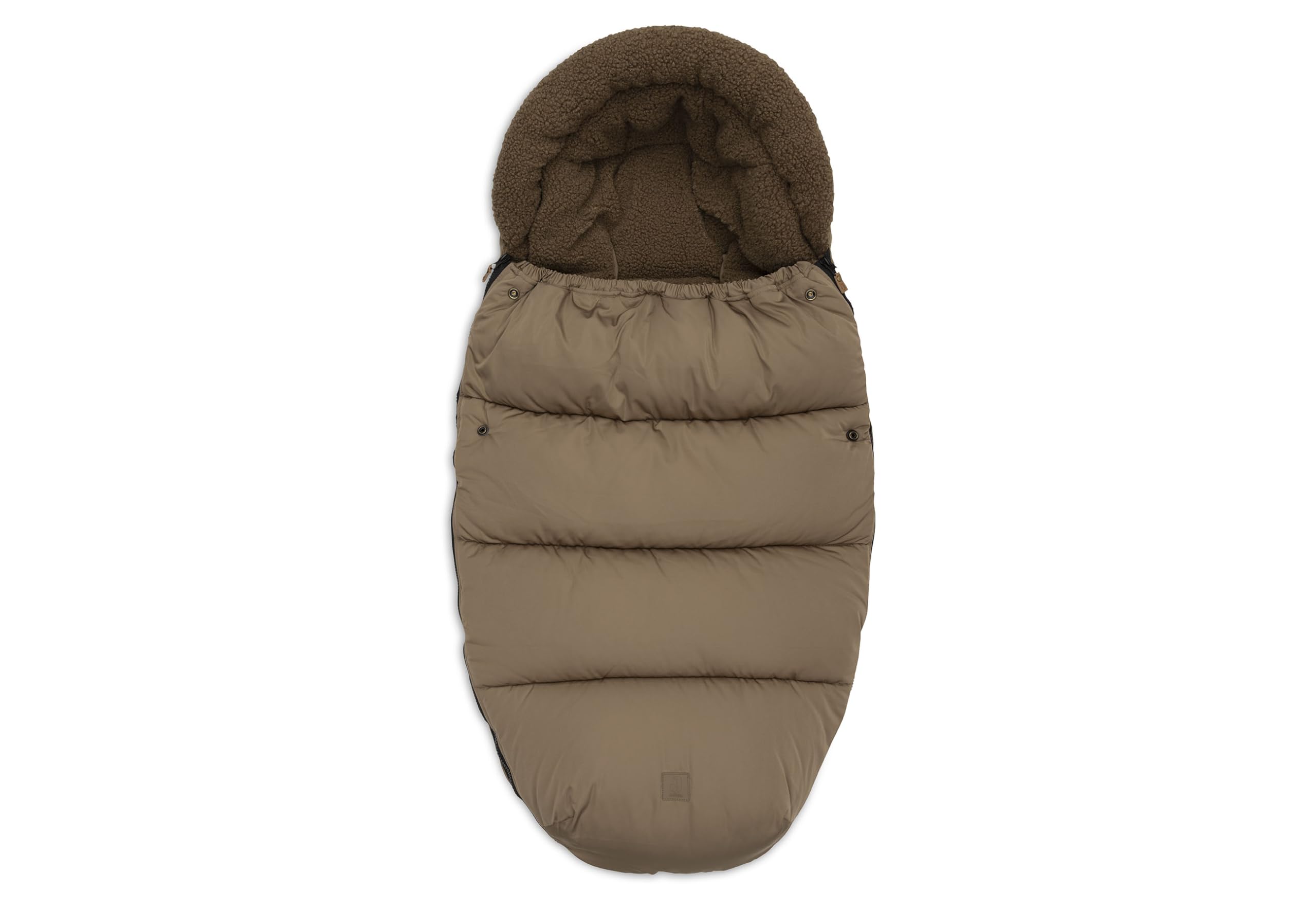 Jollein Fußsack - Für Buggy & Kinderwagen - Wasserabweisend mit Bionic Finish - Waschbar - Oeko-Tex Zertifiziert - Puffed Bronze - 92x52x10 cm