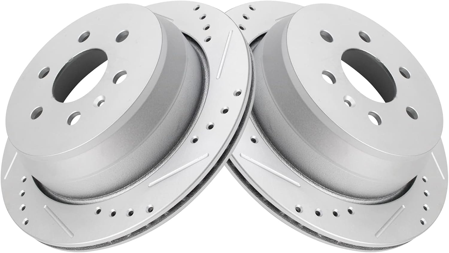 TRQ Rear Performance Brake Rotors Set Vented Premium G-Coated Compatible with 2015-2021 Chevrolet Colorado GMC Canyon