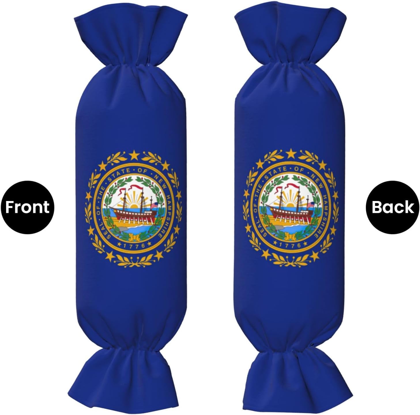 New Hampshire State Flag Print Candy Cylindrical Eco-Friendly Pillow Soft Velvet Living Room Bedroom Travel Decor