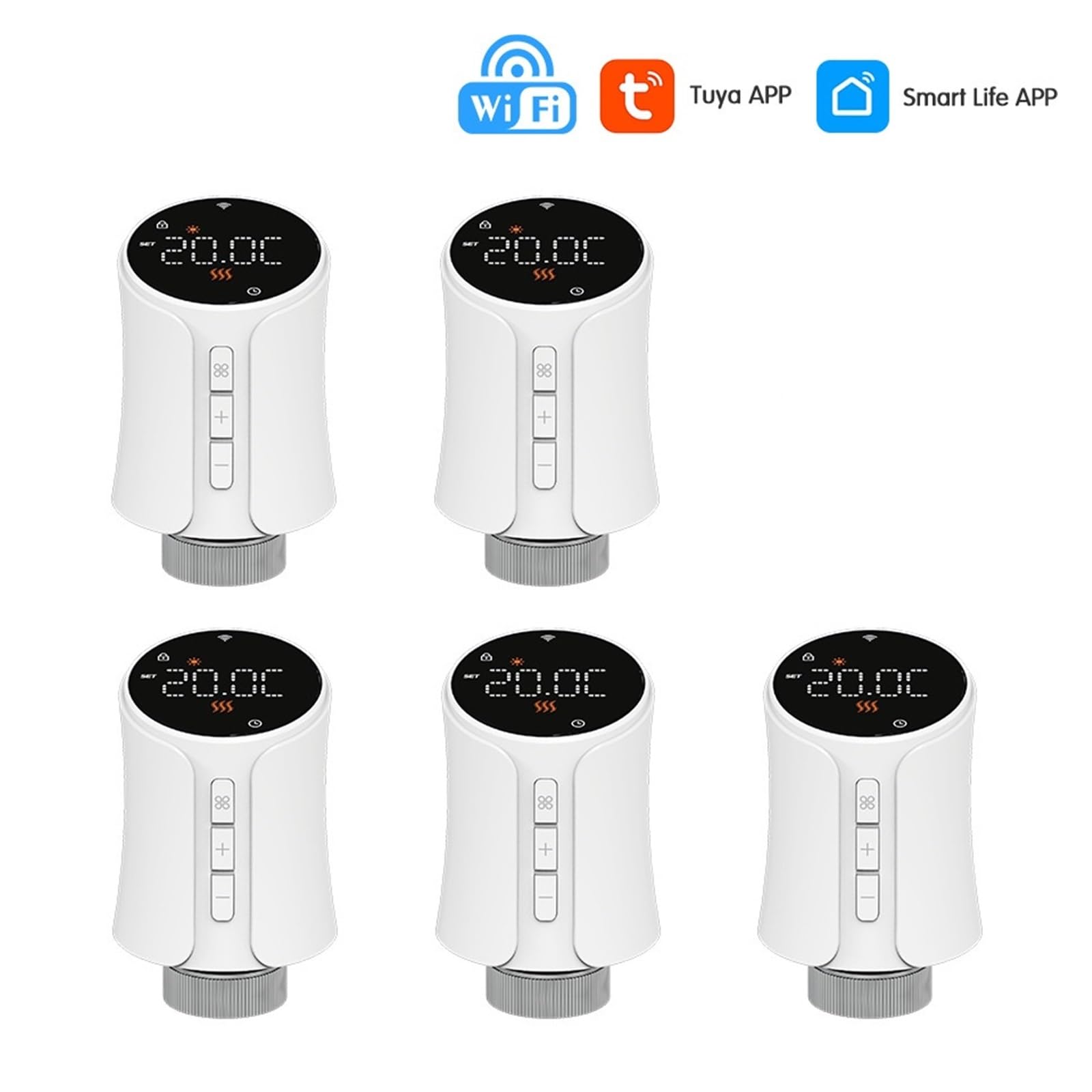 Inteligentny Termostat Tuya WiFi, Siłownik Grzejnikowy, Głowica Termostatyczna TRV, Regulator Temperatury, Sterowanie Głosem W Domu Informacja O ZgodnośCi(2pcs-WiFi)