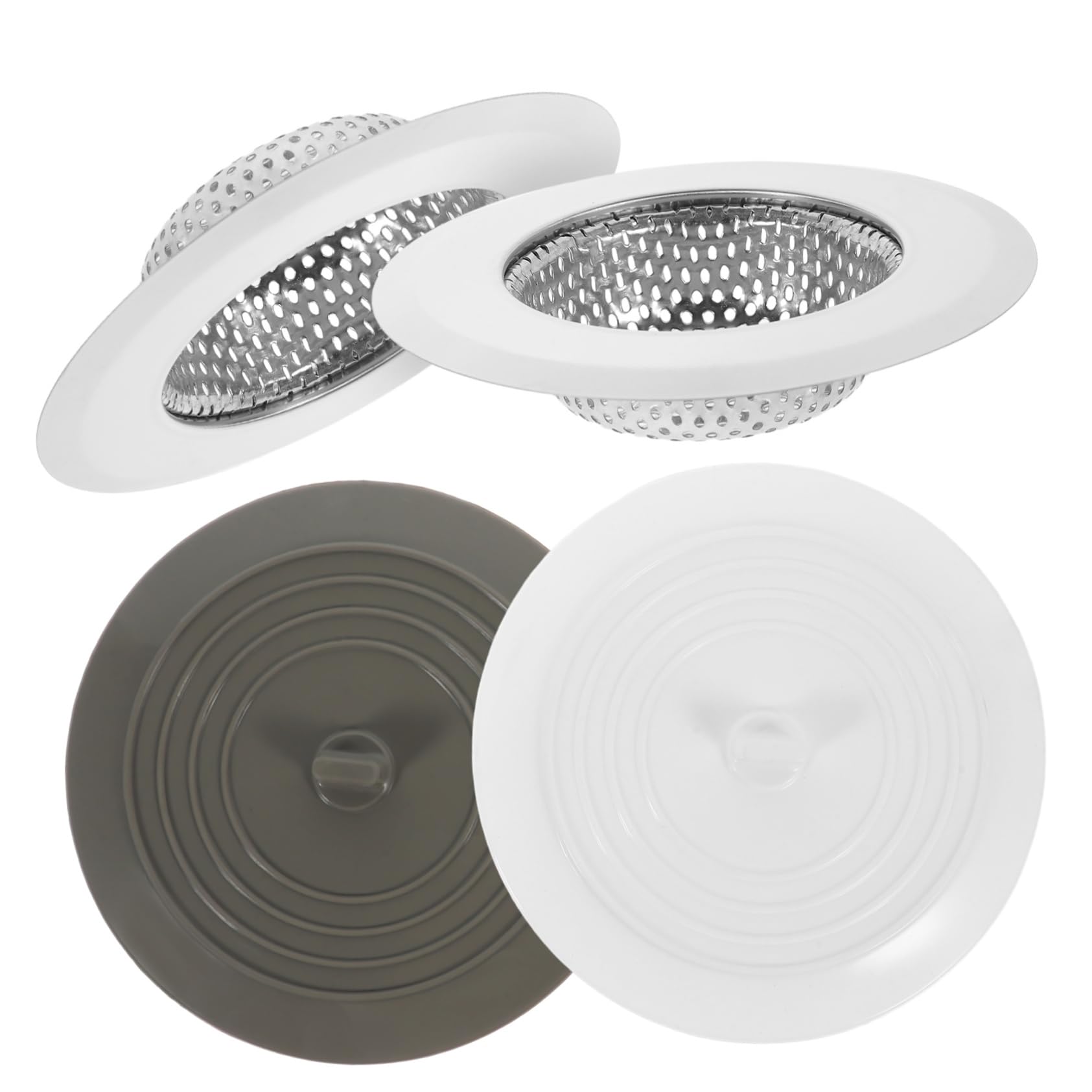 Uonlytech 6sätze Abflussstopfen Und Haarsieb Für Waschbecken Stopfen Und Edelstahl Filter Für Badewanne Küche Und Dusche Teiliges Edelstahlfilter