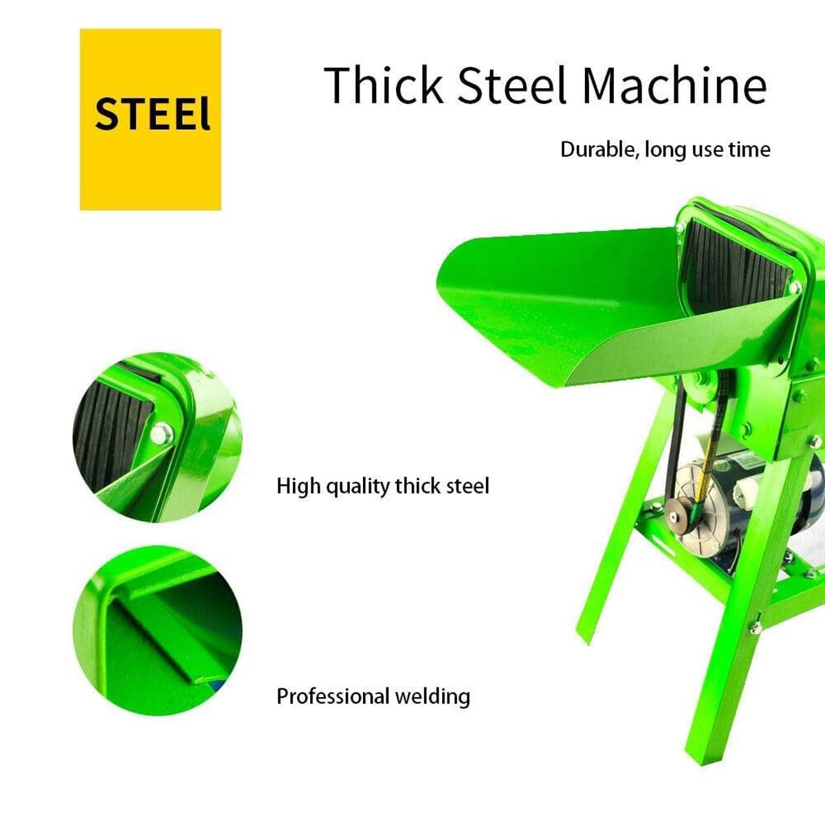 Macchina Sheller per mais - Trebbiatrice elettrica, potenza 4KW, uscita 1800kg/h, strumento efficiente di rimozione del kernel per aziende agricole, serbatoio di alimentazione ingrandito