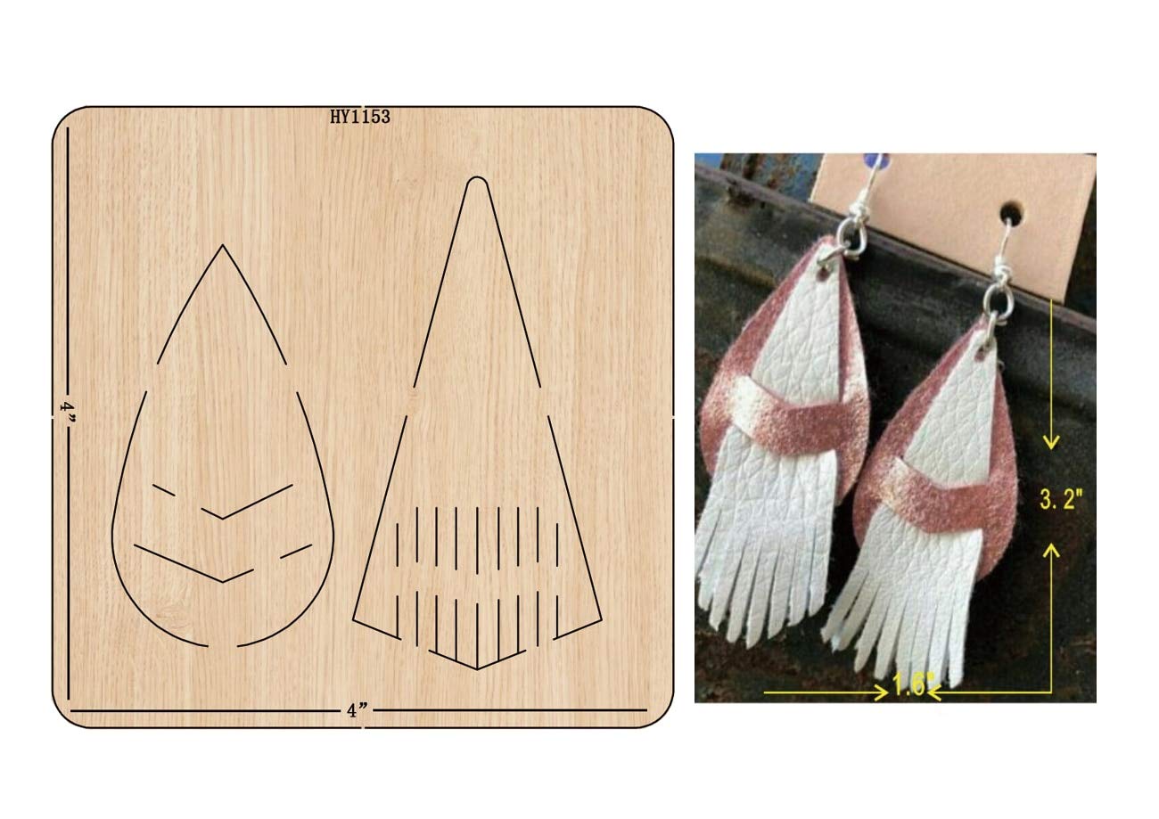 Tassel Drop Earring Cutting Dies for Leather-Leather Cutting Dies for  Earrings-Wooden Die Cutting Leather Mold-Leather Earring Making  Supplies-Leather