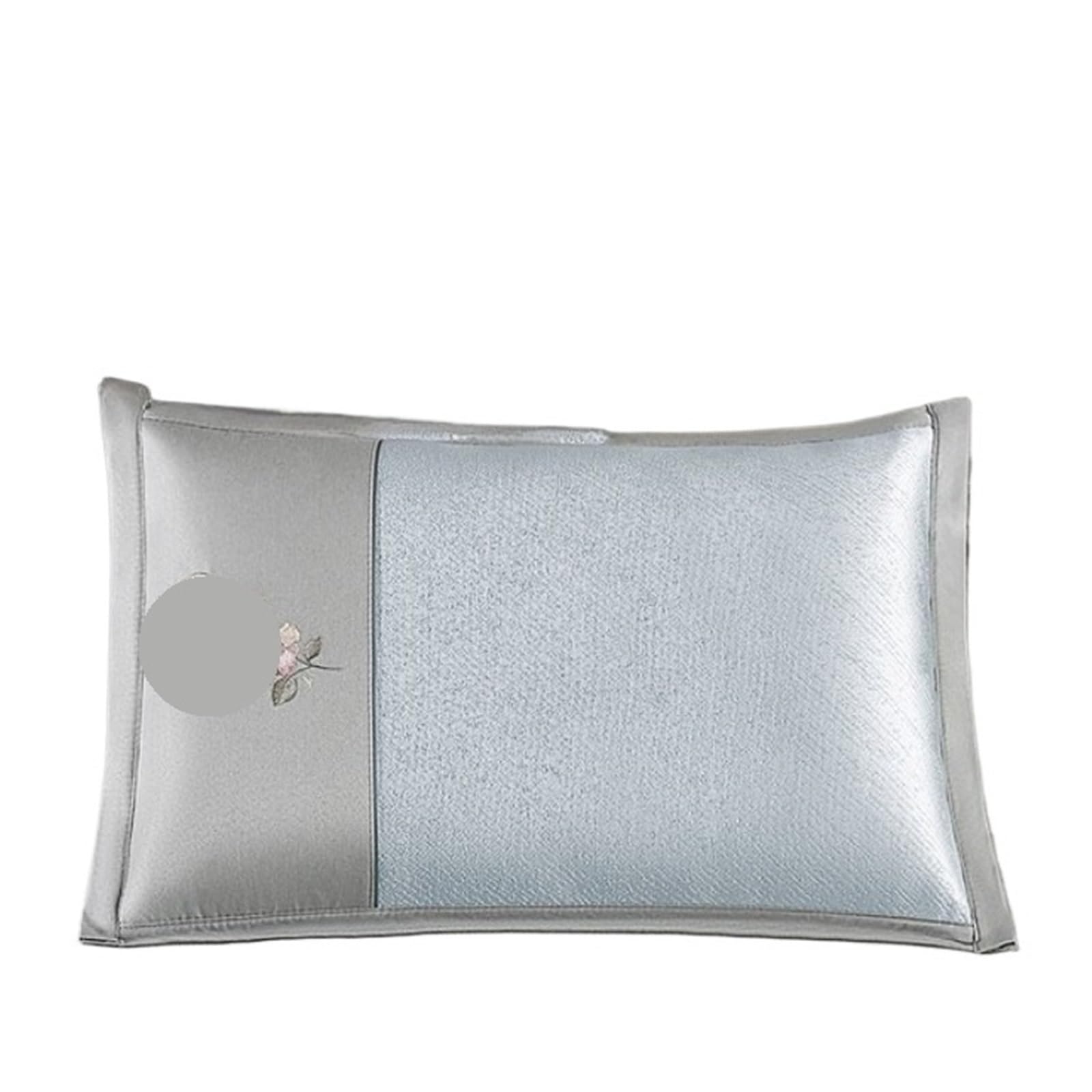 PJFCEWFDGX 1PCS Spring And Summer Embroidered Ice Vine Cool Pillow To Help Sleep Dormitory Silk(Blue)
