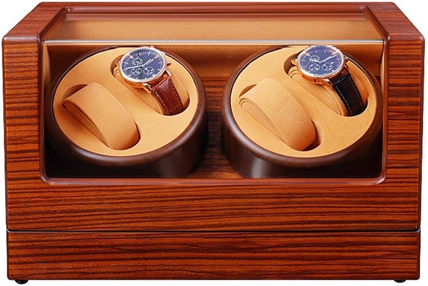 Wooden Watch Winder for Mechanical Watches - Quiet Motor, 5 Rotations, Luxury Gift Box - Perfect for Automatic Watch Enthusiasts & Collectors image 4