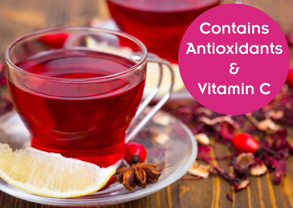 Strawberry Fields Hibiscus Herbal Fruit Tea - Caffeine Free Loose Leaf Bulk Berries Herbs and Fruit - 1 Pound (16 Oz) Pouch