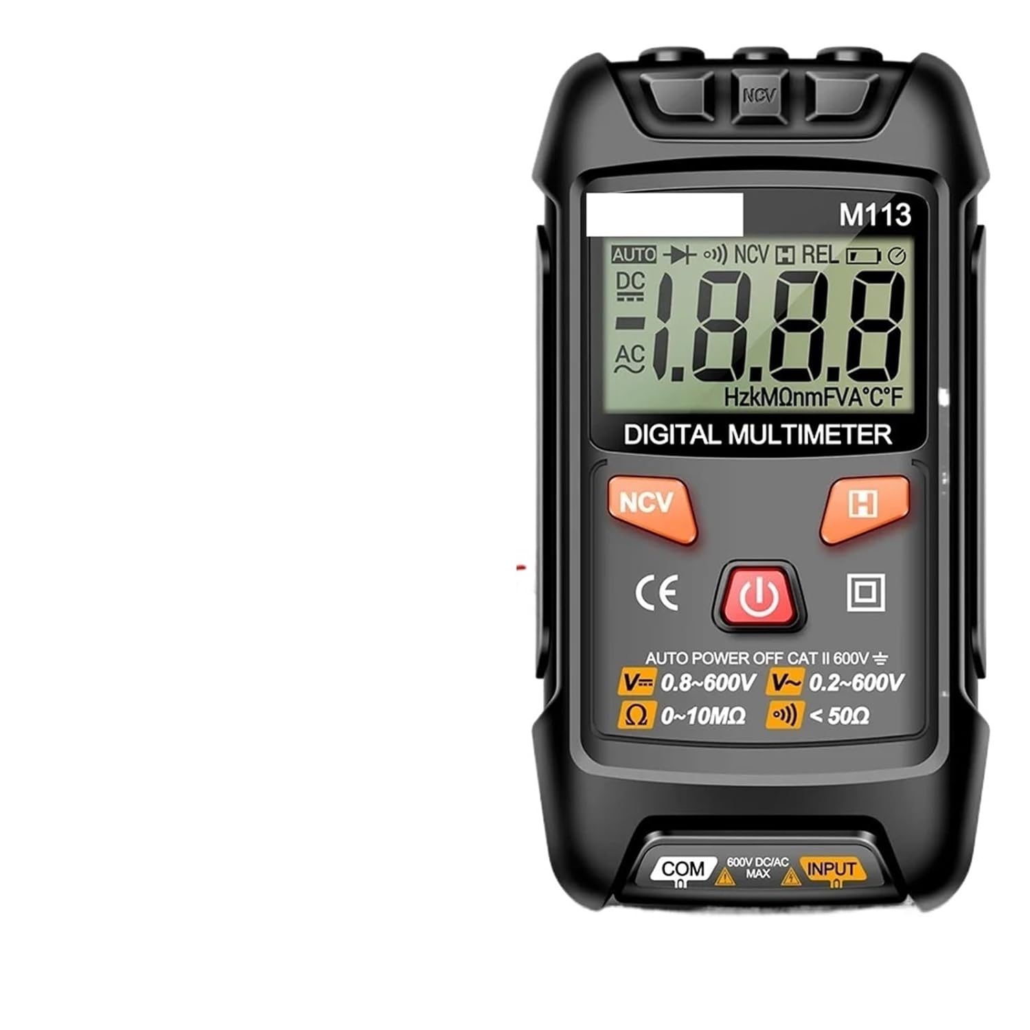 1PC M113 Mini Multimeter Digital AC/DC Voltage Meter Ohm NCV Induction Measuring Inteligent Multimetro Tester Tool(M113 red)