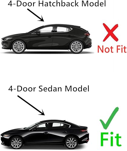 Miniatura 2 de Cristal de puerta trasera del lado izquierdo del conductor compatible con Mazda 3 4 puertas Sedan 2019-2021