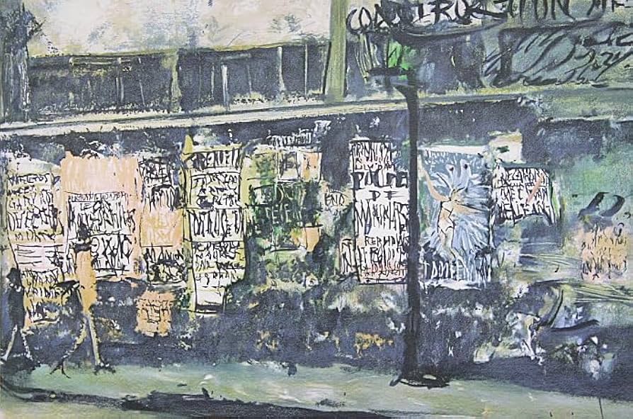 [佐伯祐三] 9749 絵画 リトグラフ 53/280 10号 風景画 在銘 Yahoo!オークション -「佐伯祐三 リトグラフ」(美術品) の落札