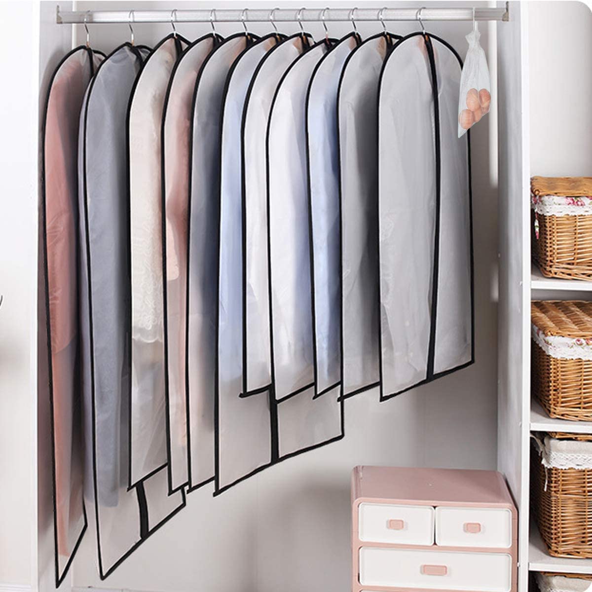 Set di 15 copriabiti trasparenti 60x130cm per cappotti