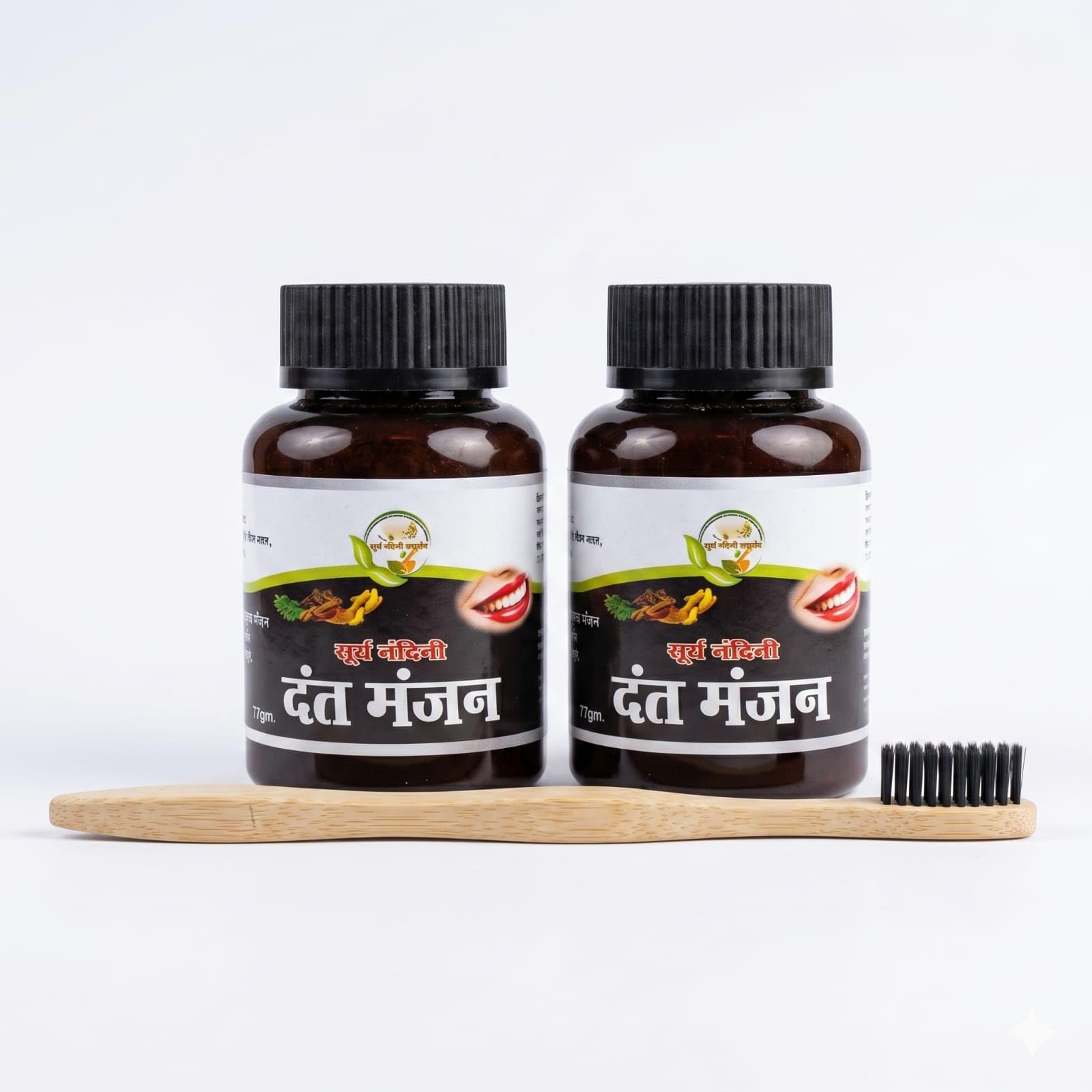 Vedbhumi Dant Manjan Tooth Powder with Bamboo Brush, 70g | Natural Ingredients, Deep Cleans Teeth, Freshens Breath, Strengthens Gums, Natural Whitening-image-37