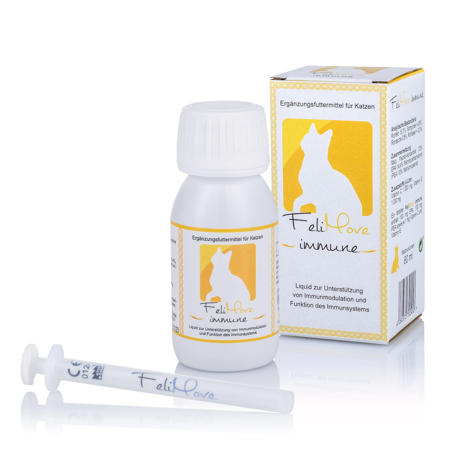 Immune | Booster zum Immunsystem stärken und modulieren, für Immunobalance | PEA und EPA in hoher Konzentration | bei Juckreiz, Allergien und Immun Problemen verträglich | Liquid mit 60 ml