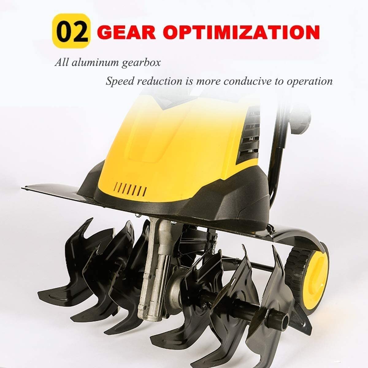 Garden Gear Electric Garden Tiller, Cultivator Rotavator, 6 Cuchillas, Profundidad de labranza 22 cm, Ancho de arado 45 cm