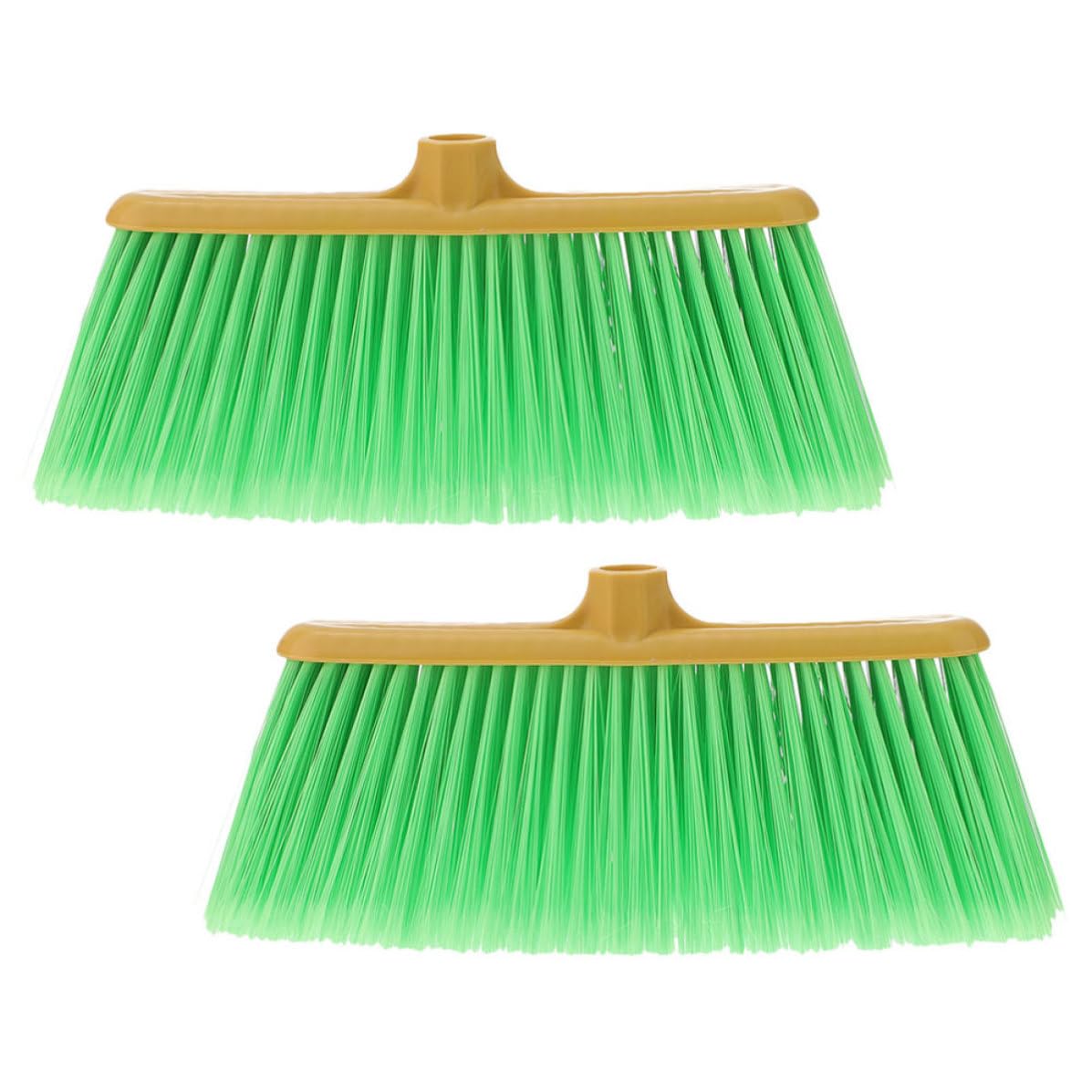 Cabezal de escoba de plástico verde ideal para la limpieza diaria de la cocina y el patio