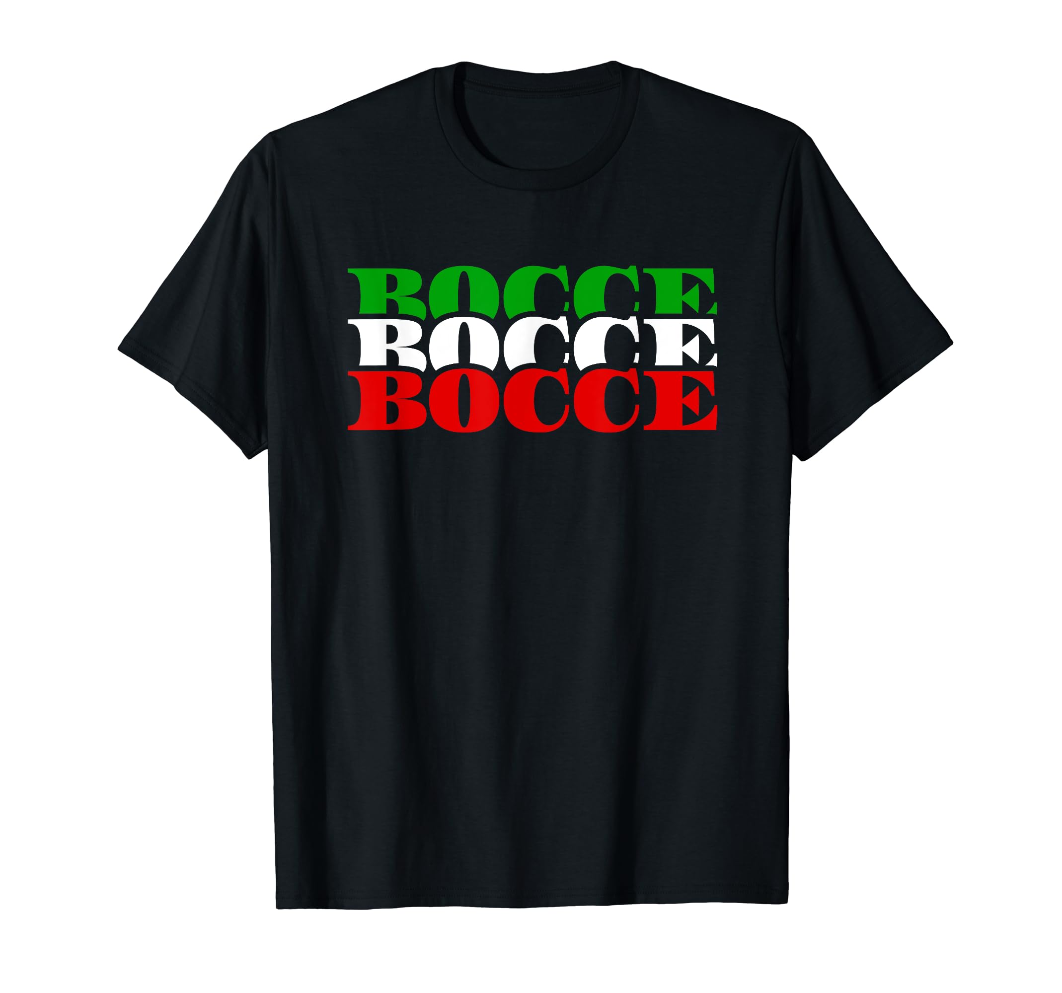 Bocce Funny Bocce Ball Design with Italian Flag Colors T-Shirt