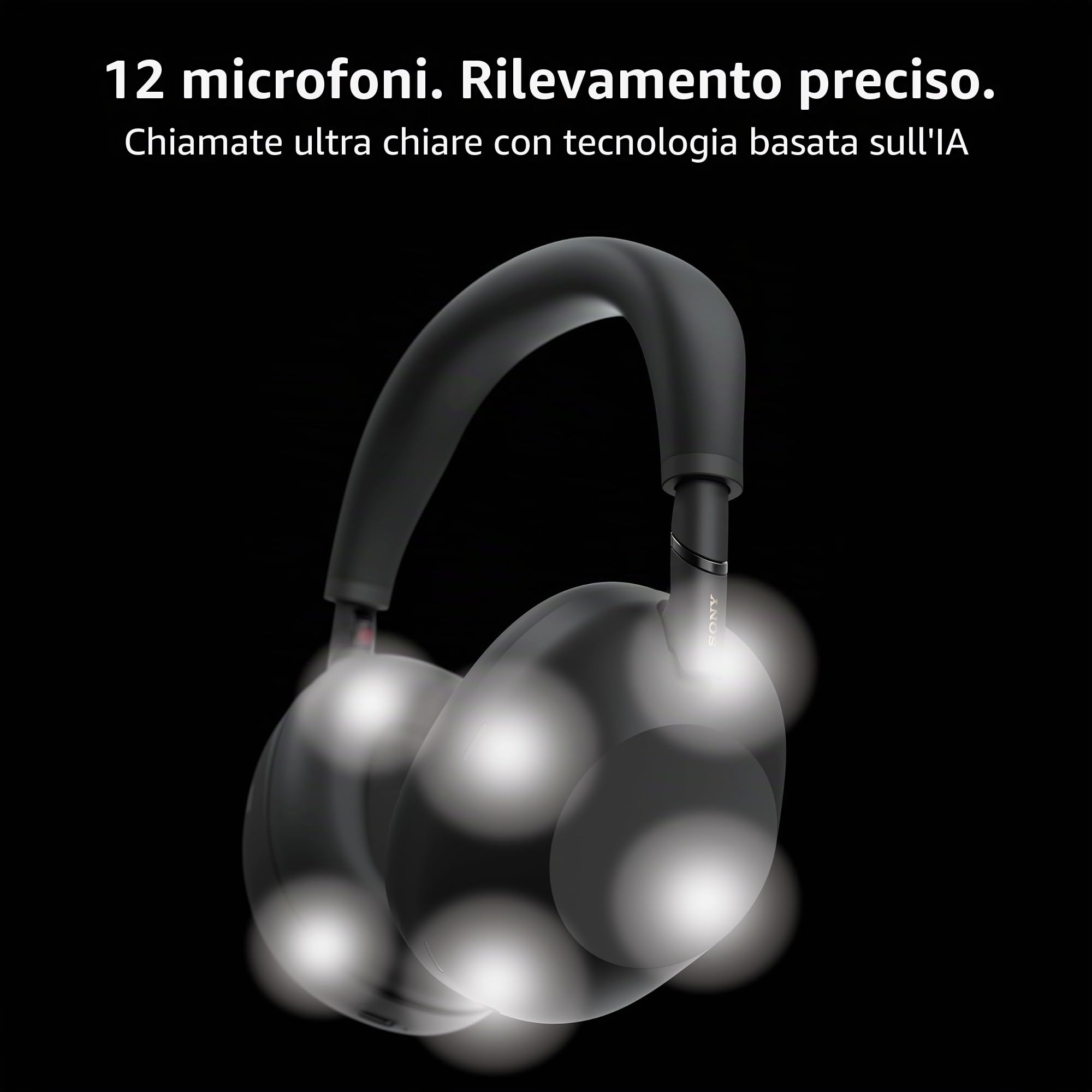 SONY WH-1000XM6 Flagship Cuffie Over-Ear senza fili Bluetooth con cancellazione del rumore, Signature Hi-Res Sound, Midnight Blue