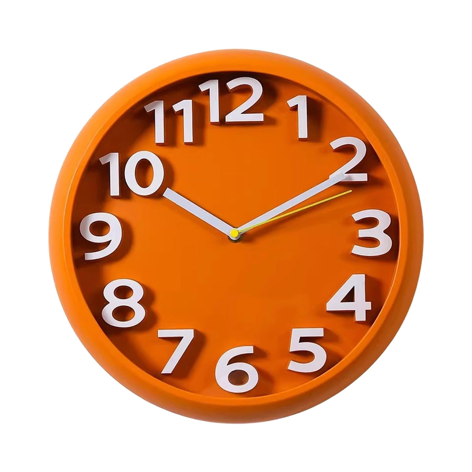 Tsophreniq Stylish Raised Numerals Display Wall Clock Modern Homes Decors Noiseless Operations Not Ticking Battery Operated Quiet Movement Clock