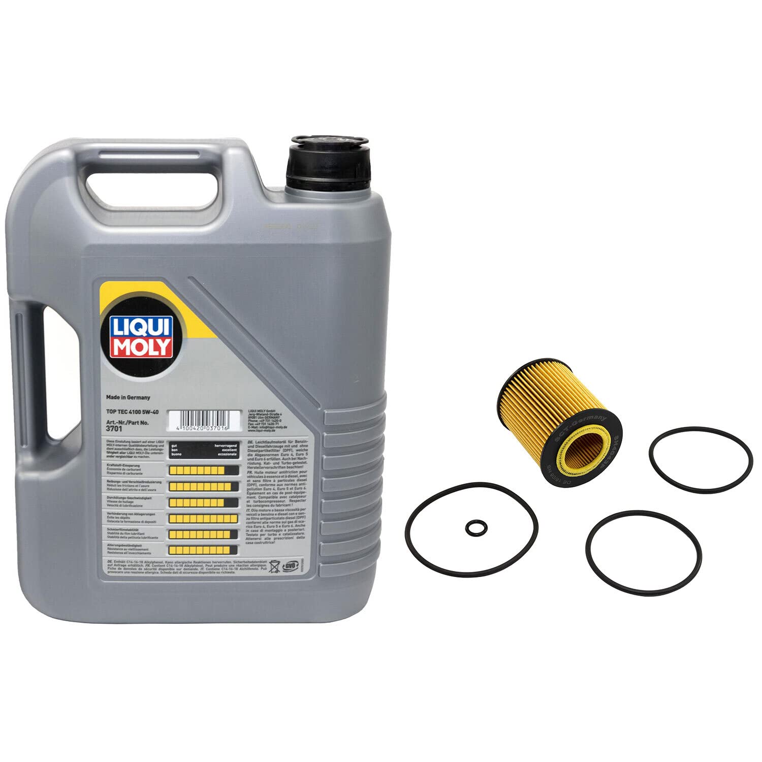 Motoröl Set Top Tec 4100 5W-40 5 Liter + Ölfilter SH4043P