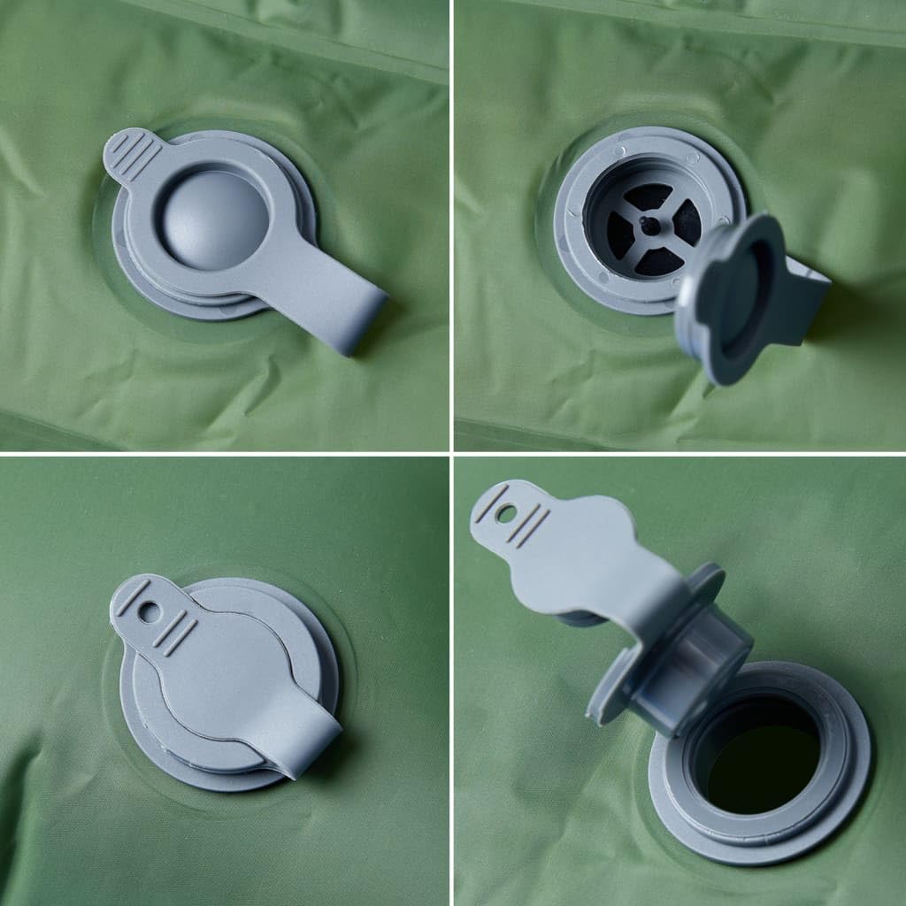 Colchoneta doble autoinflable con cojín, esterilla de camping de nailon 40D con revestimiento de TPU, 195 x 130 x 8,5 cm, ligera y compacta, para camping, senderismo, viajes, 2 personas