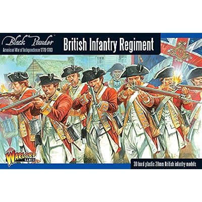 British Infantry - 28mm Scale Plastic Miniatures for Black Powder by Warlord Games - Highly Detailed American War of Independence Era for Table-top Wargaming