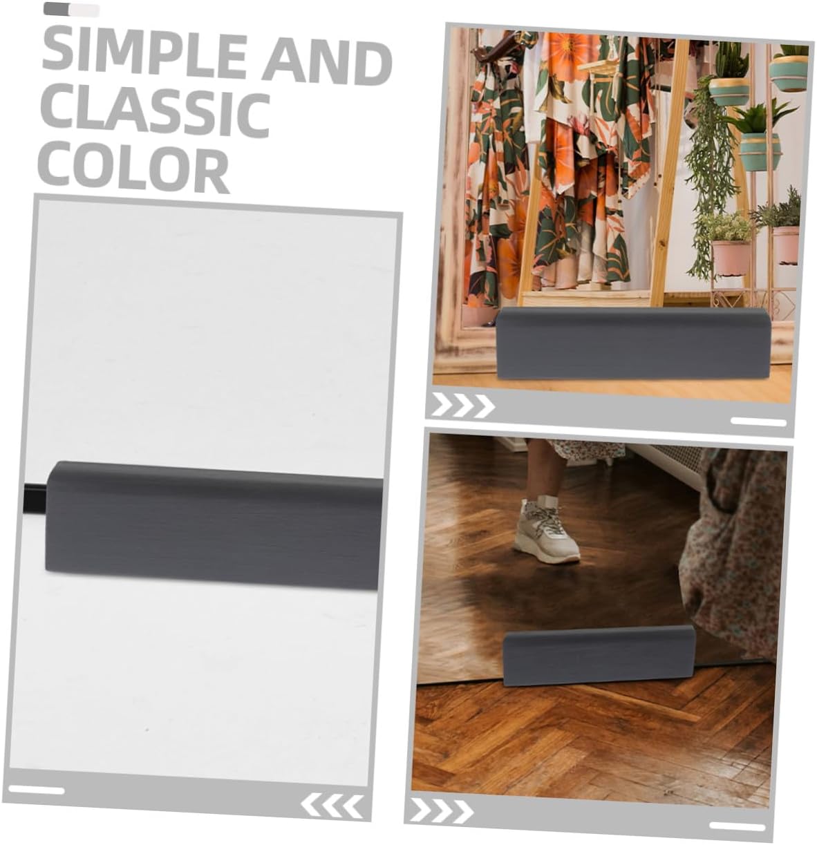 Wooden Floor Mirror Support Stand Household Mirror Stand Proper Size Design for Bedroom Living Room Bathroom Grey