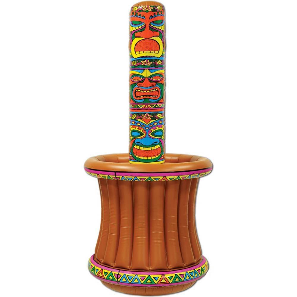 Beistle Party Decoration Accessory Inflatable Tiki Totem Cooler 27"W X 5' 2"H Pack Of 6