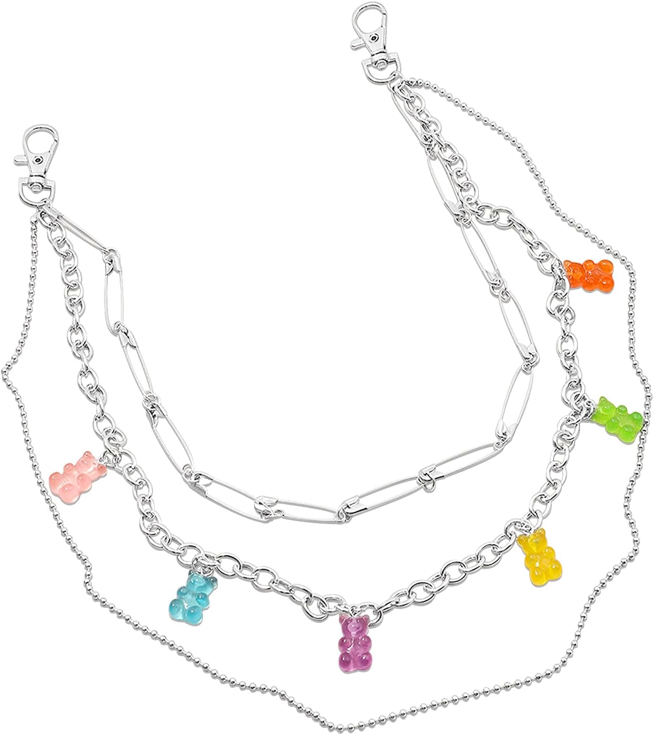 Amazon.com: Kenjudess Gothic Style Spider Webbing Pants Chain Hip Hop ...