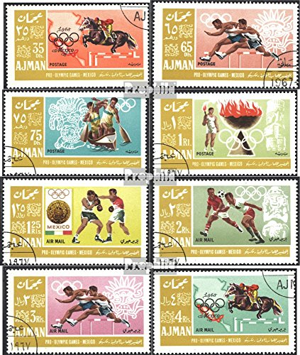 Prophila Collection Ajman 189A-196A (Completa Edizione) 1967 Olympics Estate, Messico (Francobolli per i Collezionisti) Olimpiadi