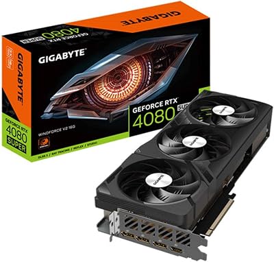 Gigabyte GeForce RTX 4080 Super WINDFORCE V2 Graphics Card - 2550MHz Core, 16GB GDDR6X 23000MHz 256-bit Memory, PCI-E 4.0, 3X DP 1.4, 1x HDMI 2.1a, NVIDIA DLSS 3.5, GV-N408SWF3V2-16GD