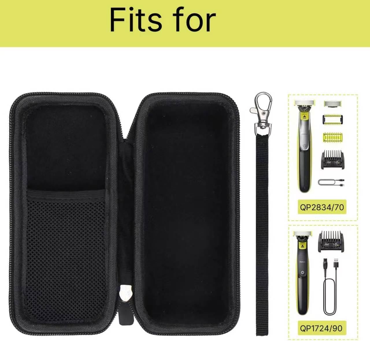 Aproca Case Compatible with QP2520 QP2724/90 QP2834/70 Electric Beard Trimmer Shaver, Portable Storage Bag for Accessories (Case Only)