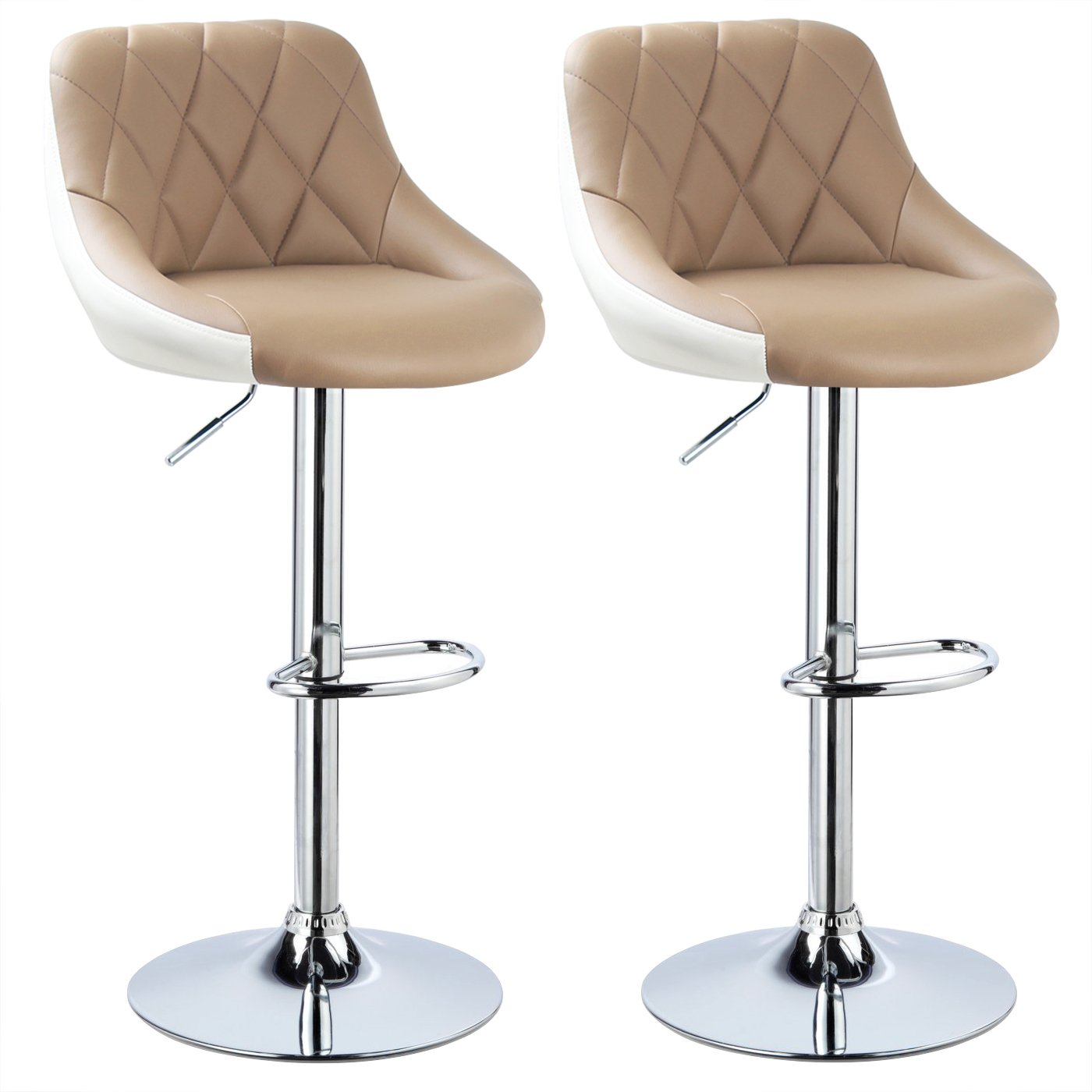Buy WOLTU Bar Stools Khaki+White Bar Chairs Breakfast Dining Stools for