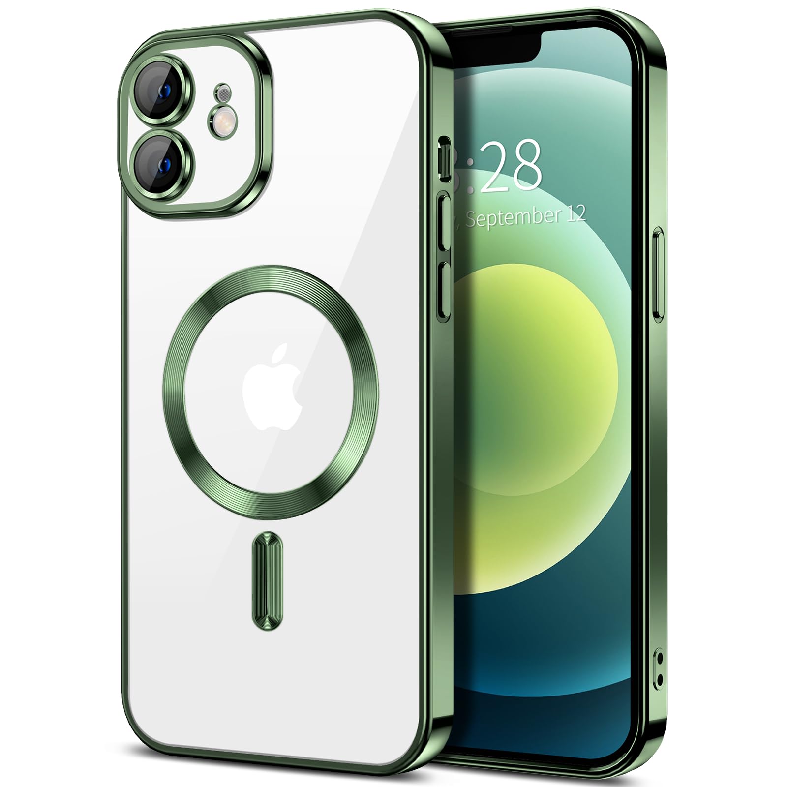 Coque transparente iPhone 12 chic à bords plaqués de luxe - 8
