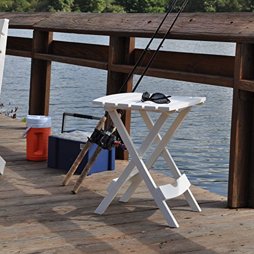 Adams Manufacturing 8500-48-4702 Quik-Fold Side Table, White/2 Pack #TOP3