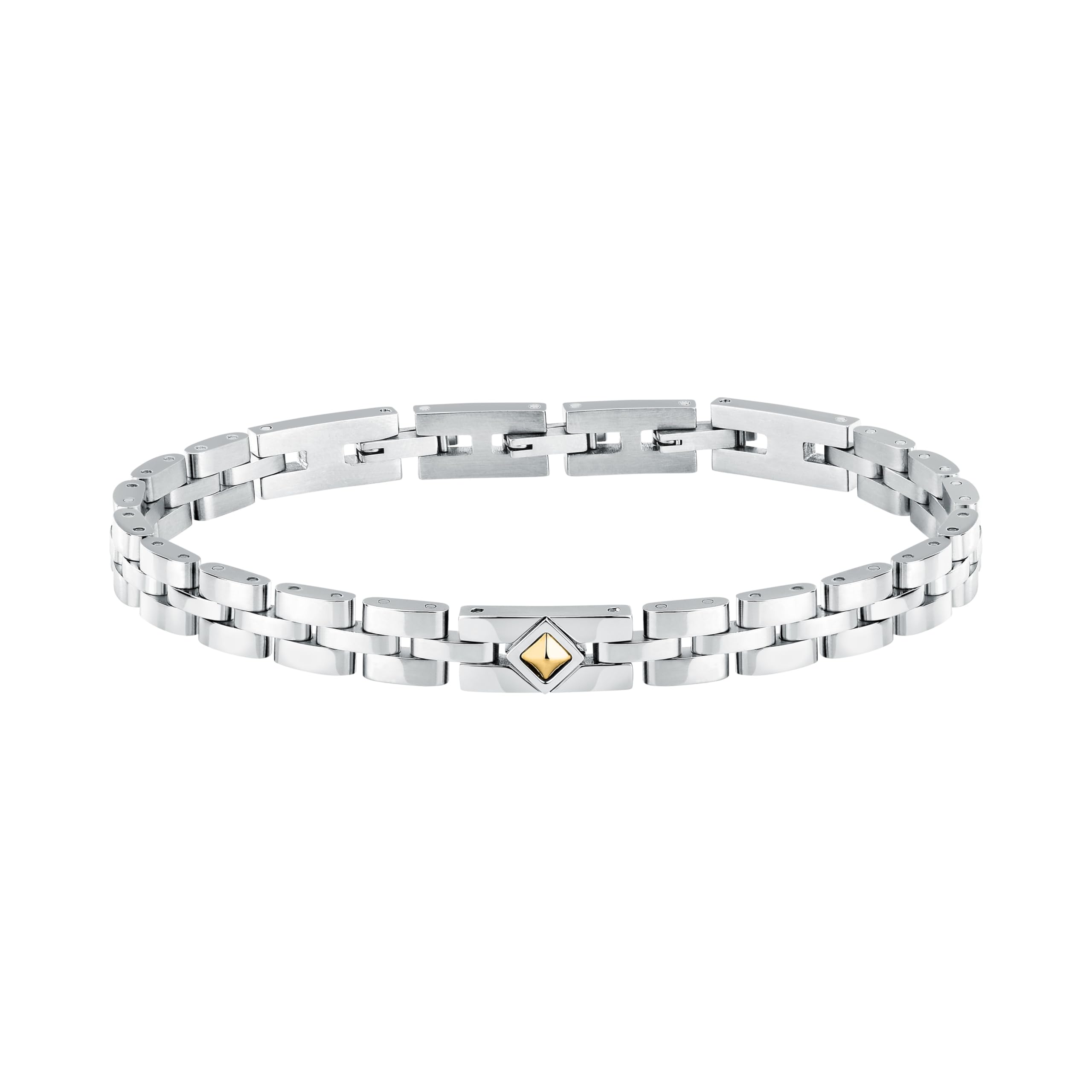 Morellato Bracciale Uomo in Acciaio, Collezione GOLD, Dettaglio Dorato, Idee Regalo Uomo - SABY04