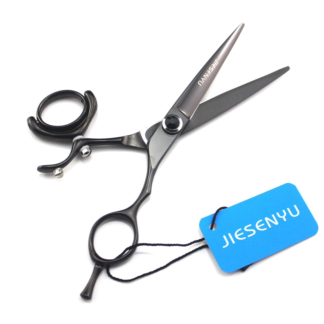 JIESENYU Professional Hair Scissors - 5.5/6.0 Inch Hairdresser Scissors Rotary Handle Barber Hairdressing Scissors Cutting Shears Stainless Steel Scissors (5.5inch)