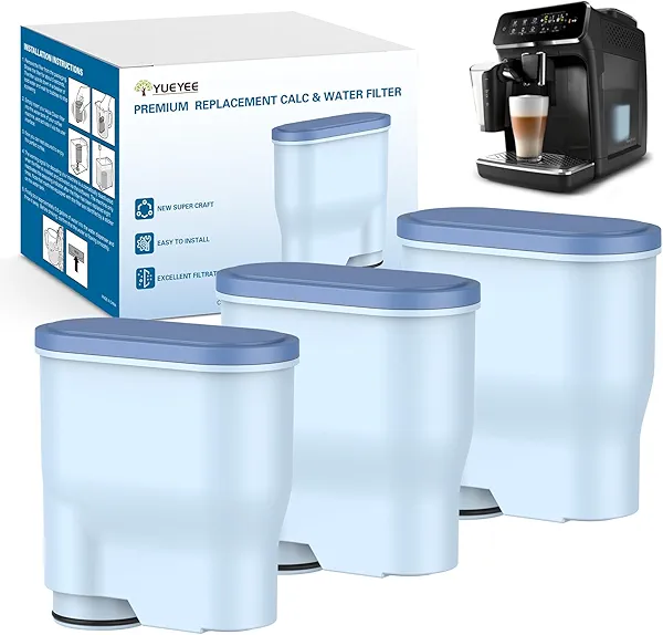 YUEYEE 3 Pack CA6903 Coffee Filter Compatible with Philips AquaClean, Aqua Clean Dedicated Anti-Lime Calc and Water Filter for Super-Automatic Espresso Machine