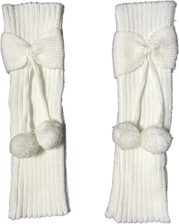 Fashion Kids Girls Winter Warmers Legwarmer Bowknot Knitted Crochet Leg Warmers Boot Socks (White) 27cm/10.6inch*L,8cm/3.15inch*W, A7894
